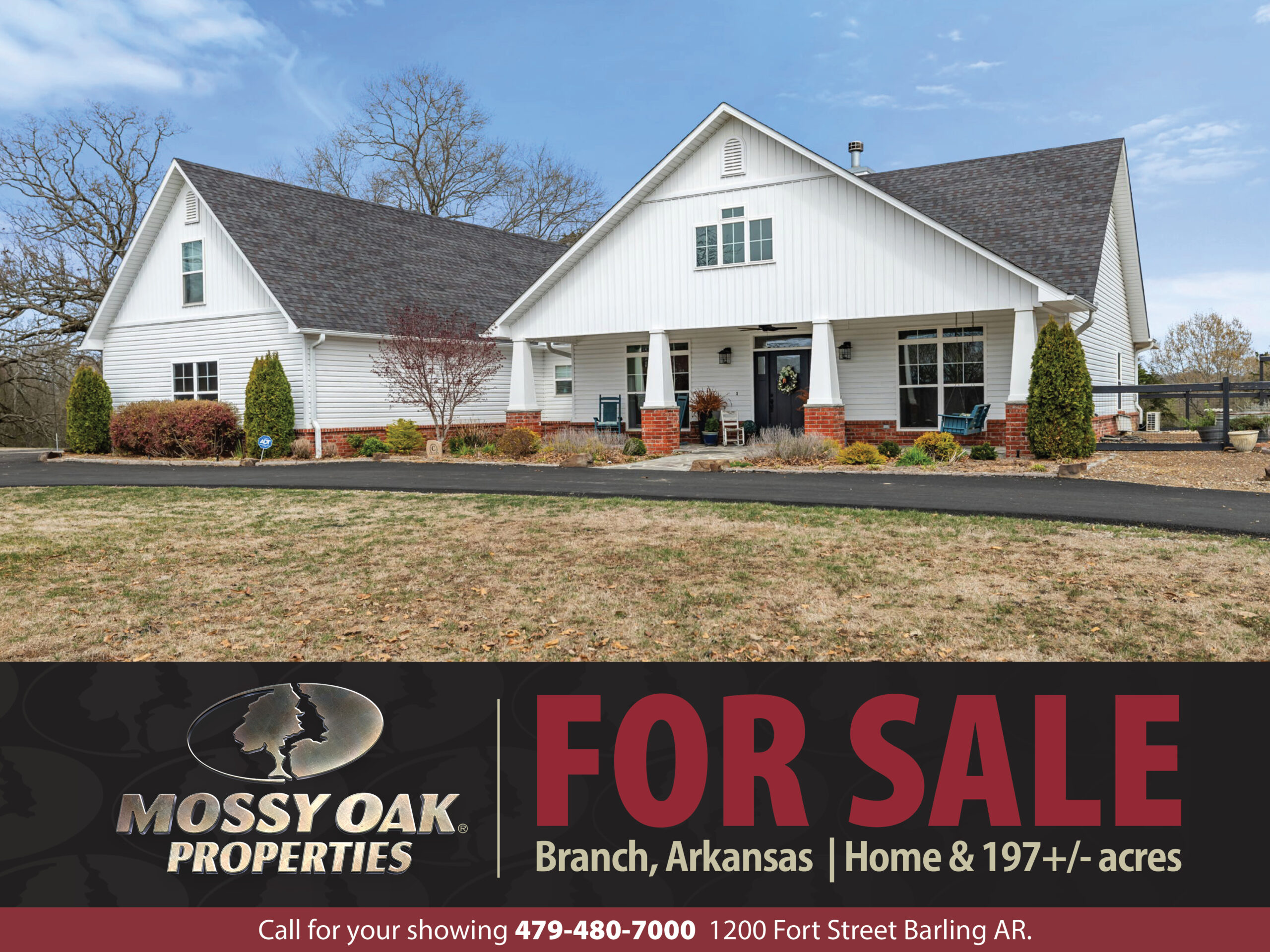 Ranch for sale Branch, Arkansas, Logan May Realtor Mossy Oak properties