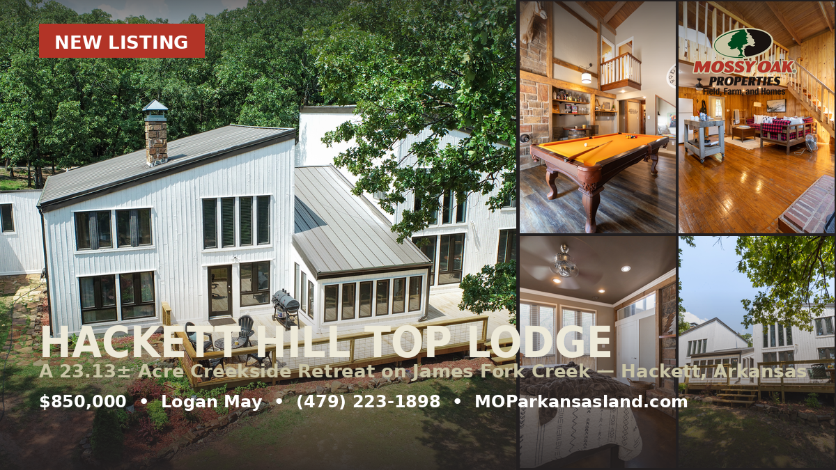 Hacket Arkansas home for sale, land for sale, best realtor near me, logan may